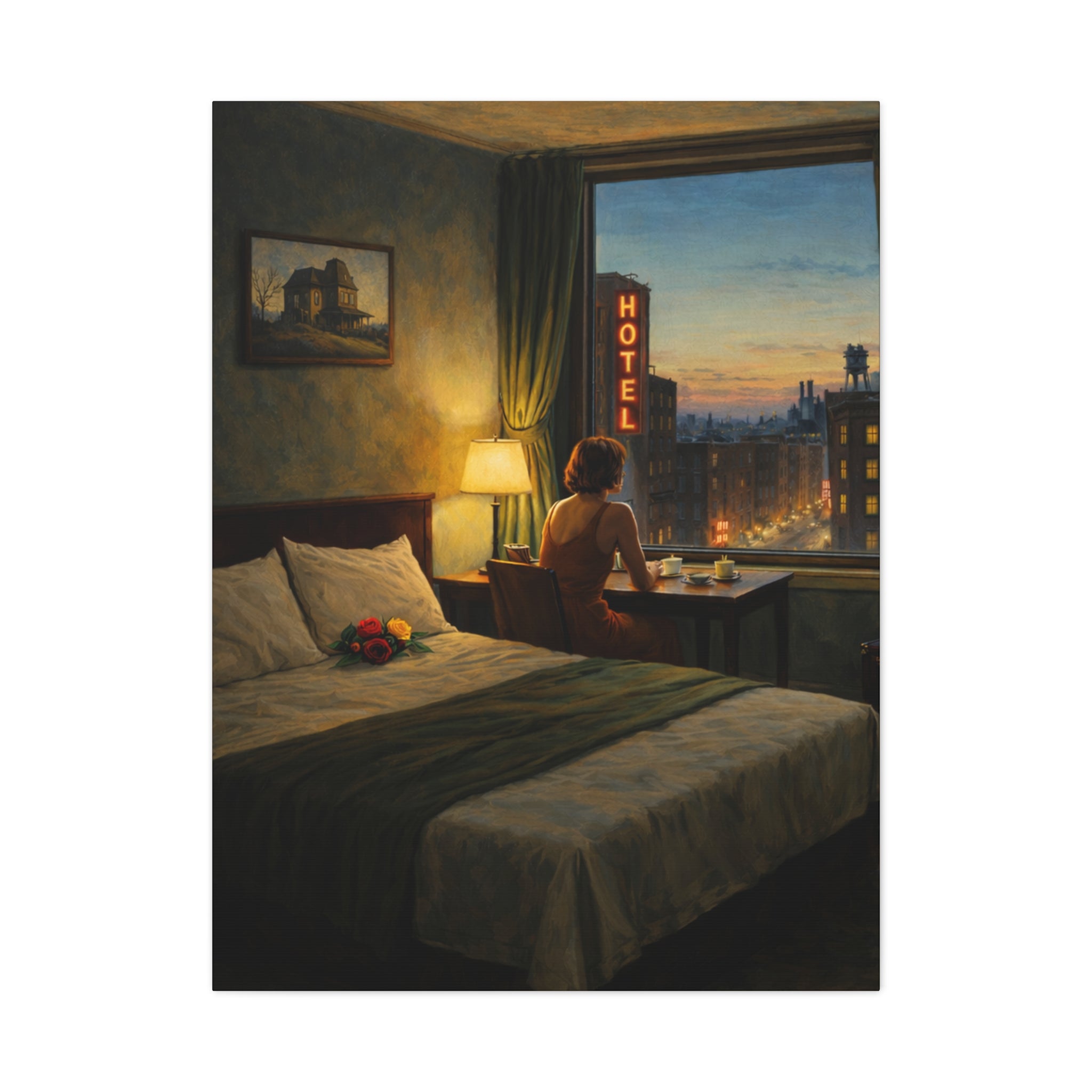 Matt Canvas | Twilight reflections in a hotel room. A Quiet Moment.