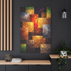 Abstract art piece. Klimt Radiant Wall Art on a dark wall