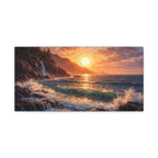 Sunset Ocean Seascape Matte Canvas | Coastal Wall Decor