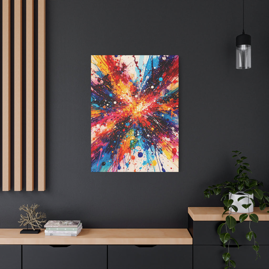 Abstract Art Matte Canvas | Radiant Explosion of Colour and movement