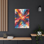 Abstract Art Matte Canvas | Radiant Explosion of Colour and movement
