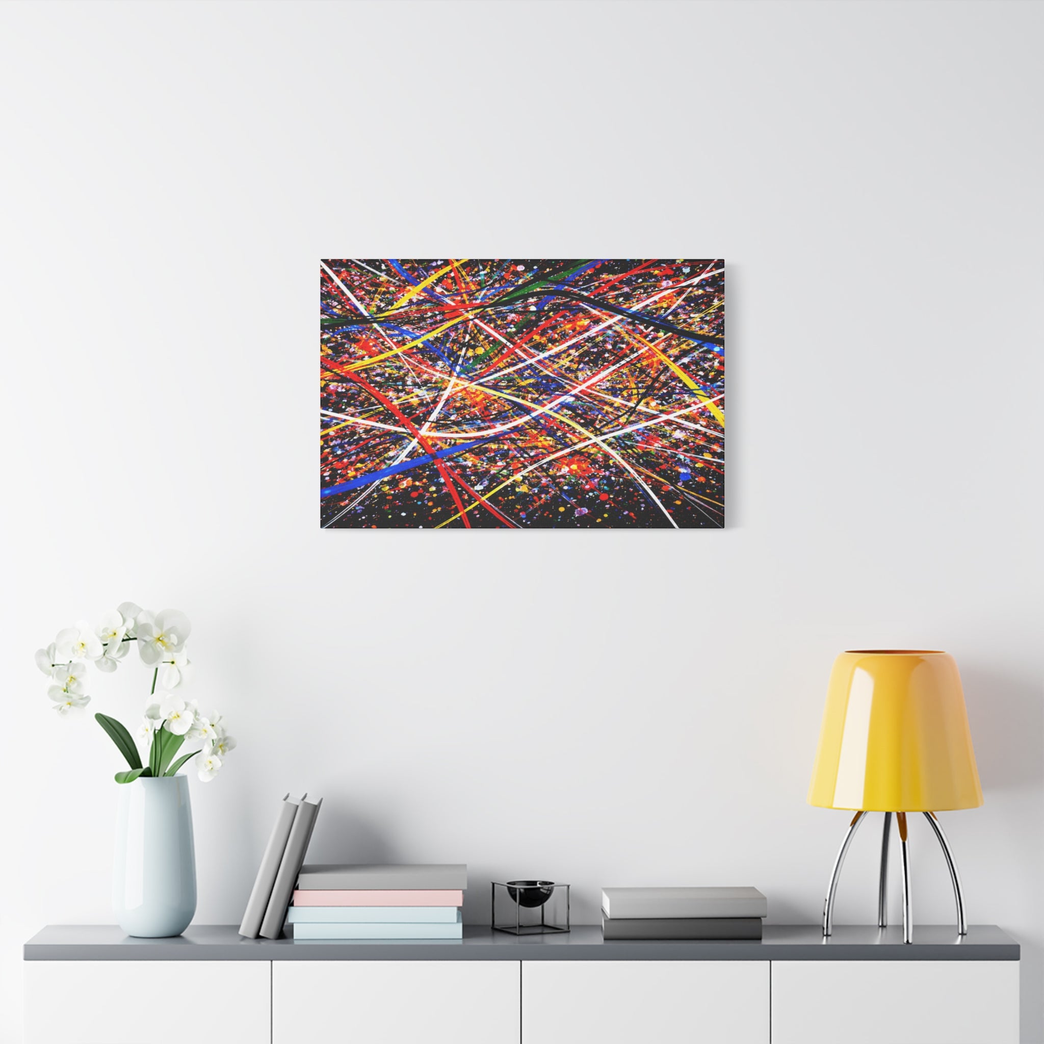 Electric Horizon | Framed Landscape Abstract Art. Wide. Powerful. Impossible to ignore. Matte Canvas