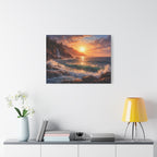 Sunset Ocean Seascape Matte Canvas | Coastal Wall Decor