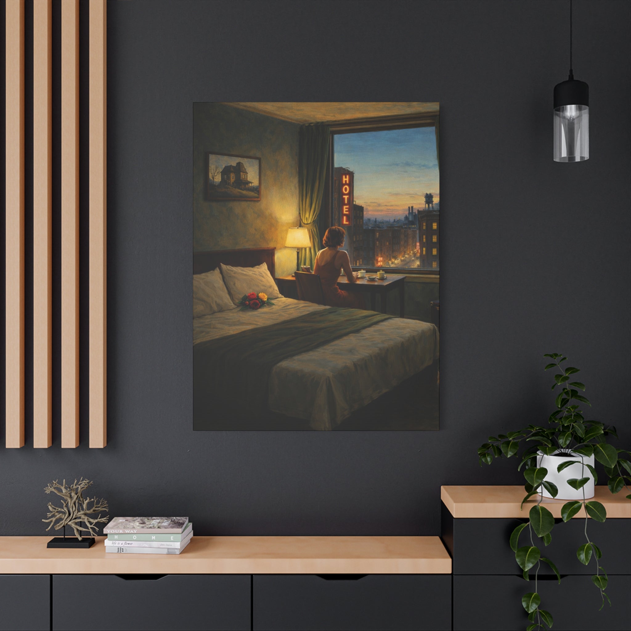 Matt Canvas | Twilight reflections in a hotel room. A Quiet Moment.