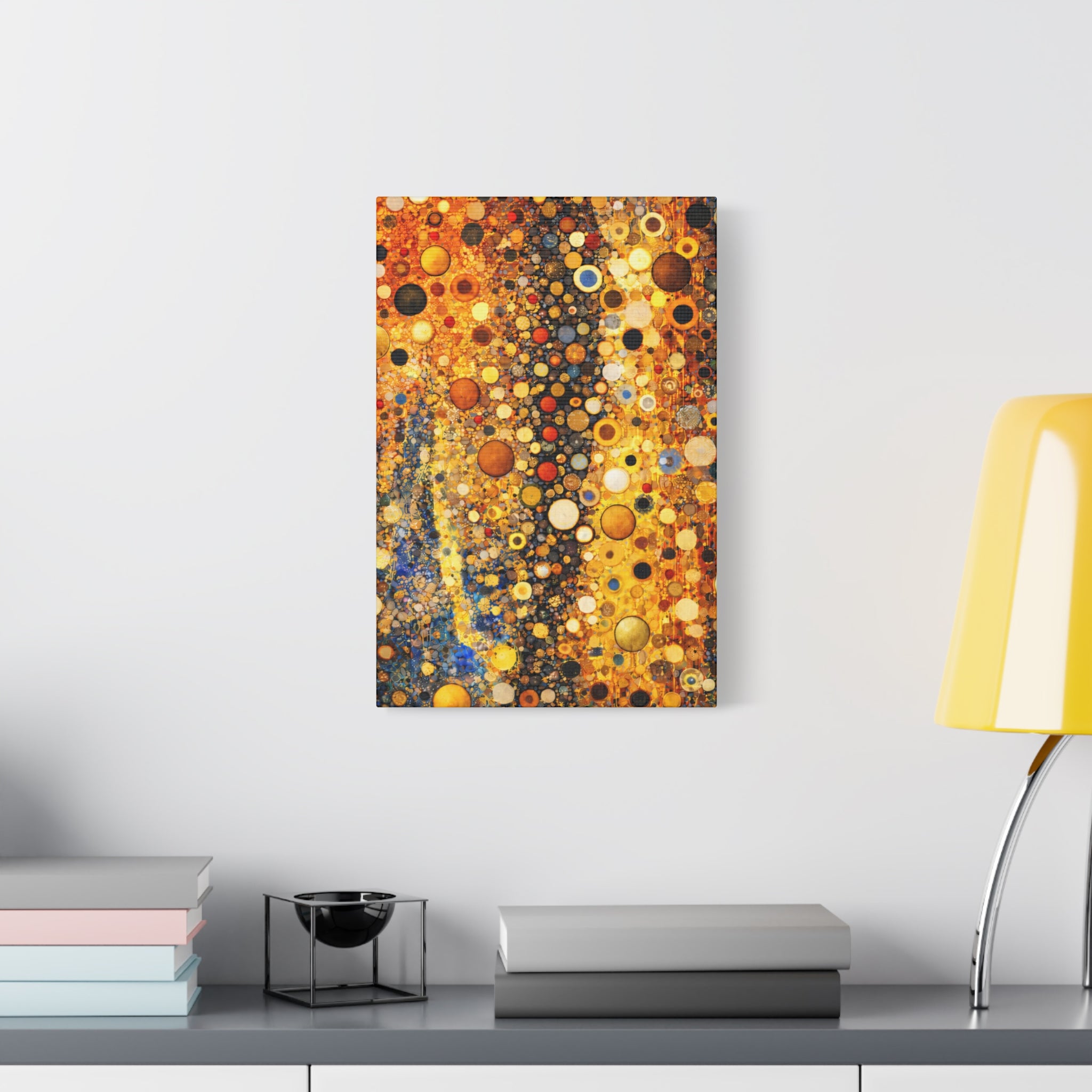 Golden Constellation | Klimt Inspired Abstract Metallic Canvas | Gallery Wall Art