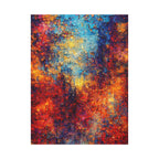 Matte Canvas | Gilded Horizon | Textured Blue, Gold & Copper Abstract Canvas.