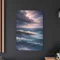 Wall art of a stormy ocean scene. Storm Light Over the Atlantic | Matte Canvas