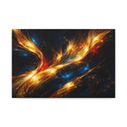 Abstract Cosmic Flames Canvas | Abstract Matte Canvas Wall Art | Modern Luxury Wall Decor