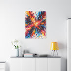 Abstract Art Matte Canvas | Radiant Explosion of Colour and movement