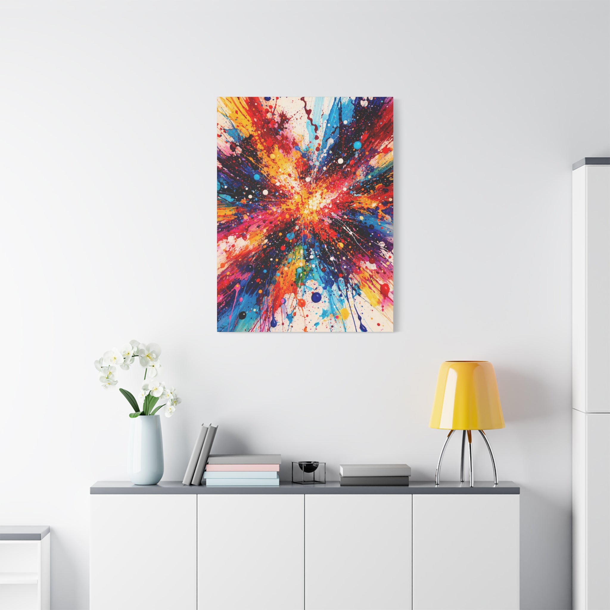 Abstract Art Matte Canvas | Radiant Explosion of Colour and movement