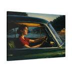 Stretched Canvas | Contemplation at twilight in the car | Homage to Hopper