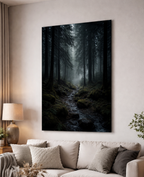 Misty Forest walk. Realistic Artwork
