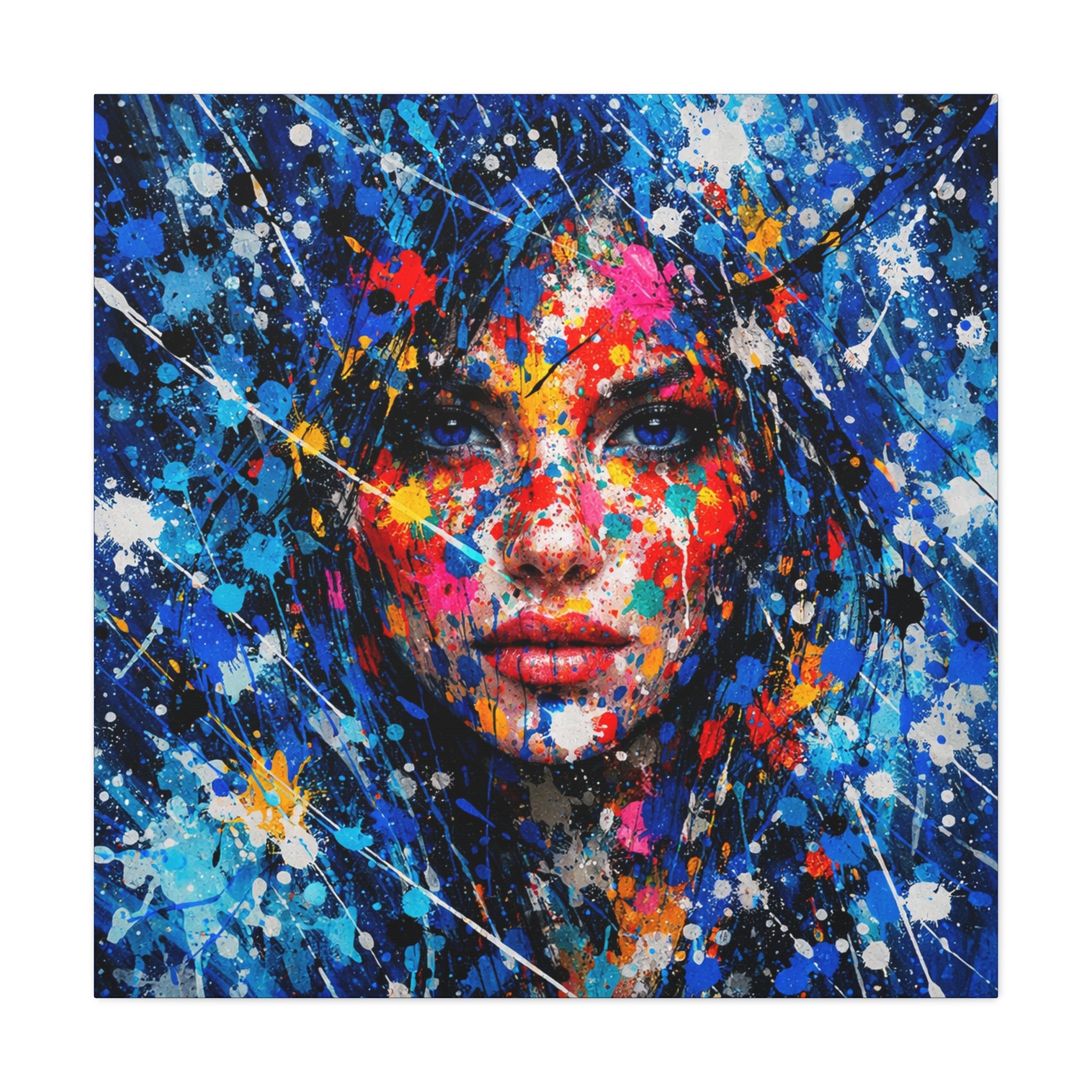 Color Splash Portrait Matte Canvas | Vibrant Art Wall Decor