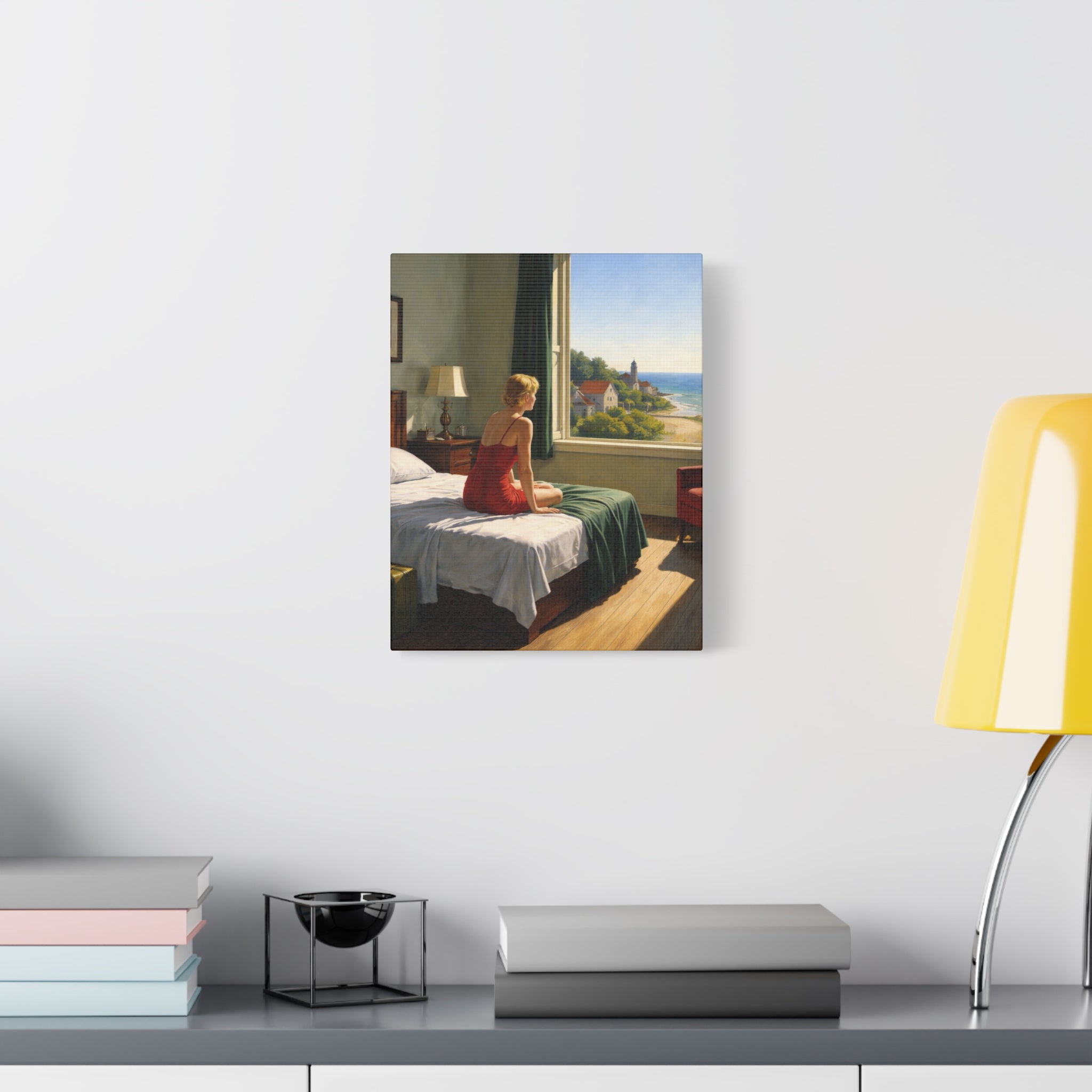 Solitary woman in a sunlit room | Homage to Edward Hopper.