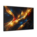 Abstract Cosmic Flames Canvas | Abstract Matte Canvas Wall Art | Modern Luxury Wall Decor