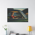 Stretched Canvas | Contemplation at twilight in the car | Homage to Hopper