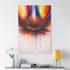 Rainbow Paint Explosion | Premium Abstract Art on Matte Canvas