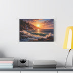 Sunset Ocean Seascape Matte Canvas | Coastal Wall Decor