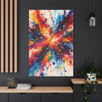 Abstract Art Matte Canvas | Radiant Explosion of Colour and movement