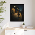 Canvas Framed | Vintage Noir Wall Art | Waiting at the train station