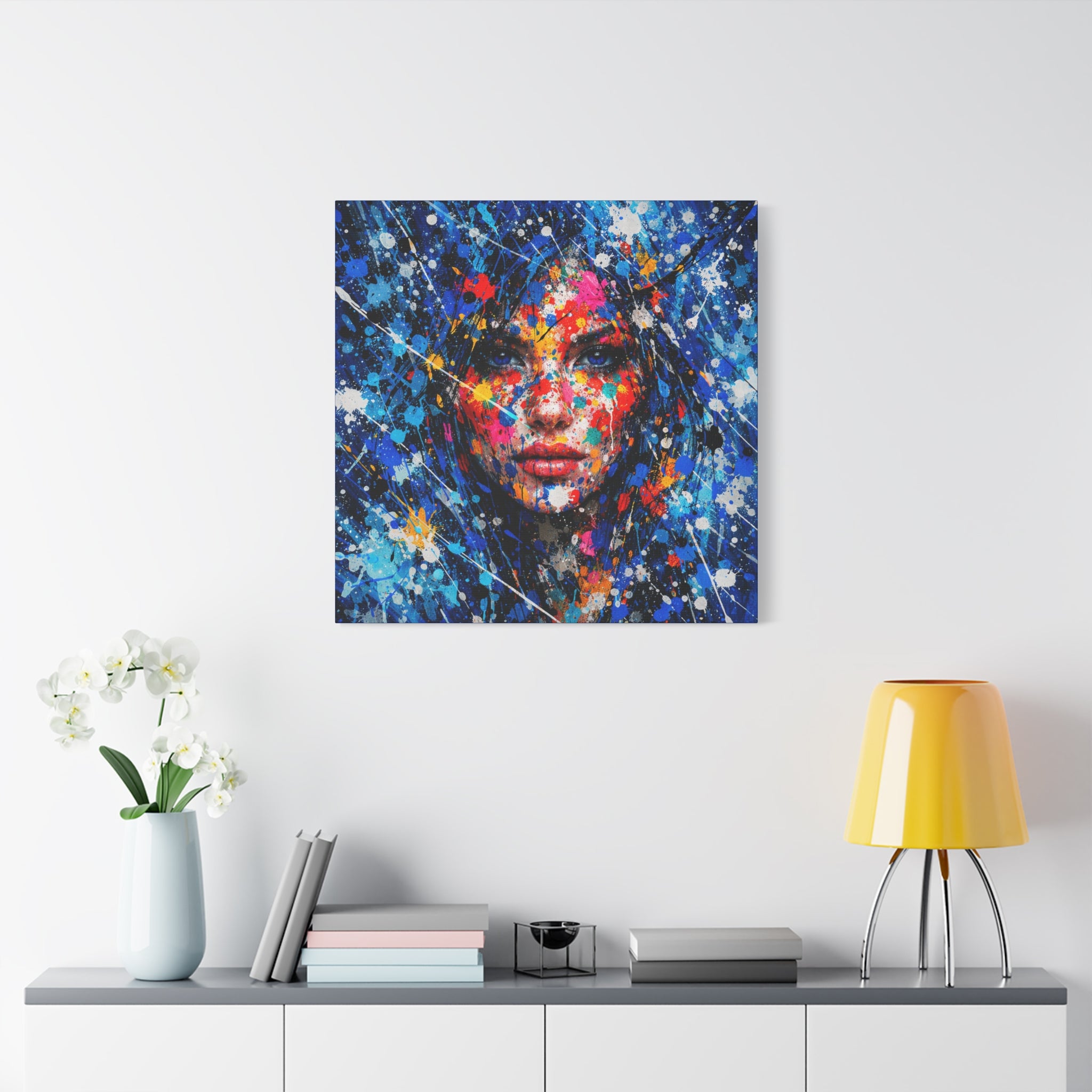 Color Splash Portrait Matte Canvas | Vibrant Art Wall Decor