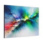 Abstract painting with vibrant colors on a white background