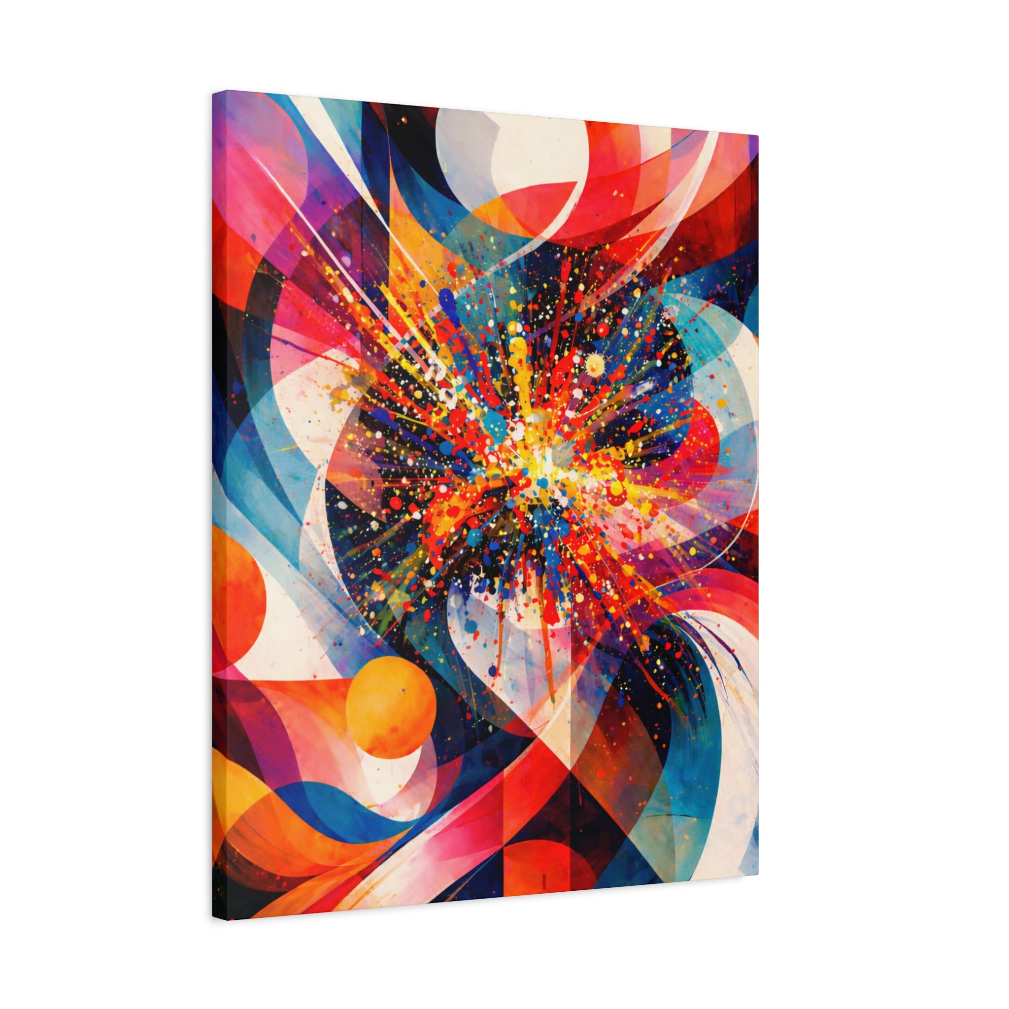 Matte Canvas | Abstract Color Explosion | Geometric Abstraction