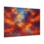 Abstract Canvas | Celestial Ember | Textured Blue & Copper