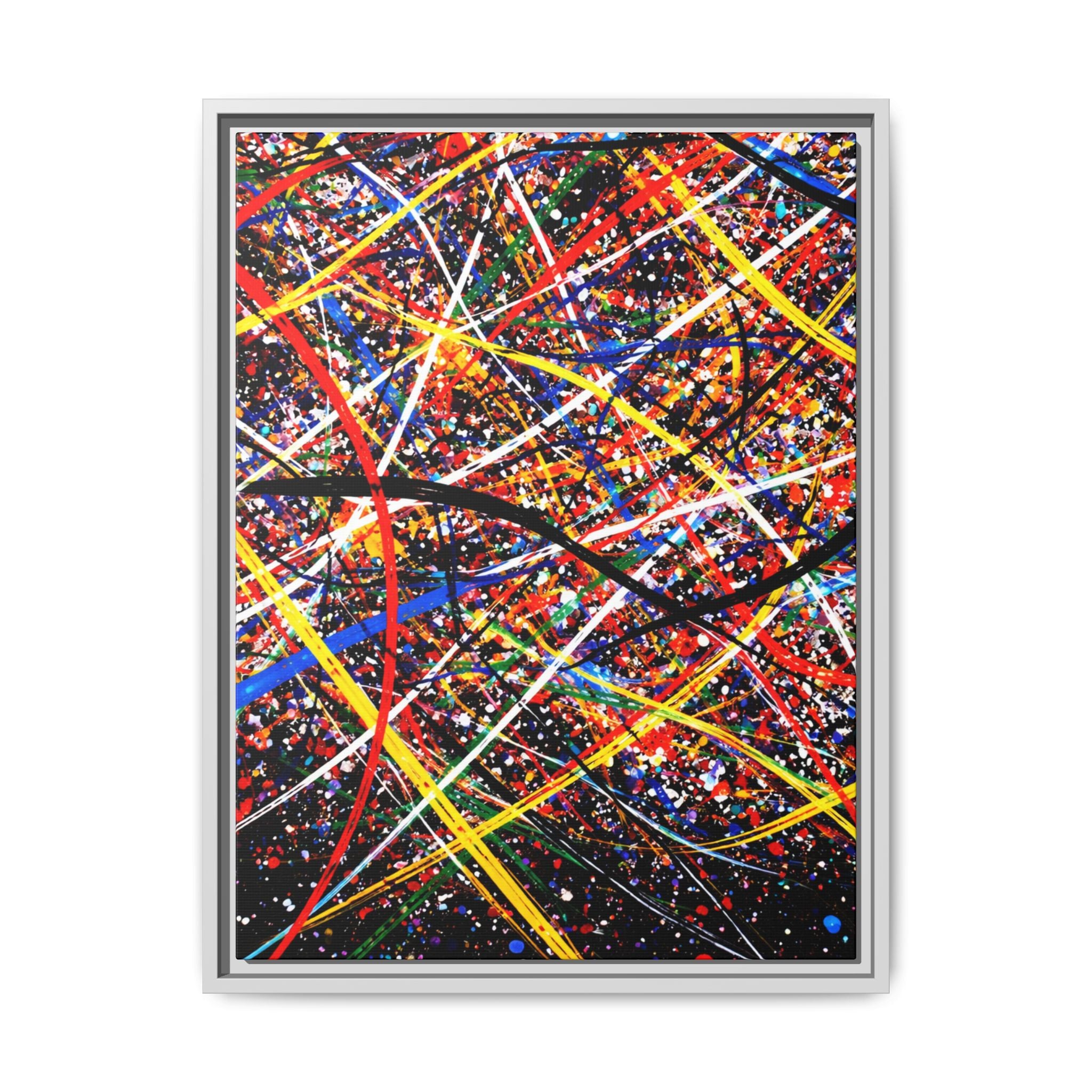 Framed Matte Canvas | Midnight Energy Abstract Expressionist Art