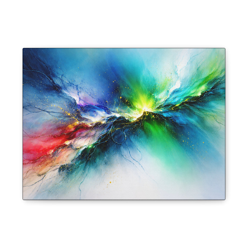 Premium Abstract painting with vibrant colors on a white background