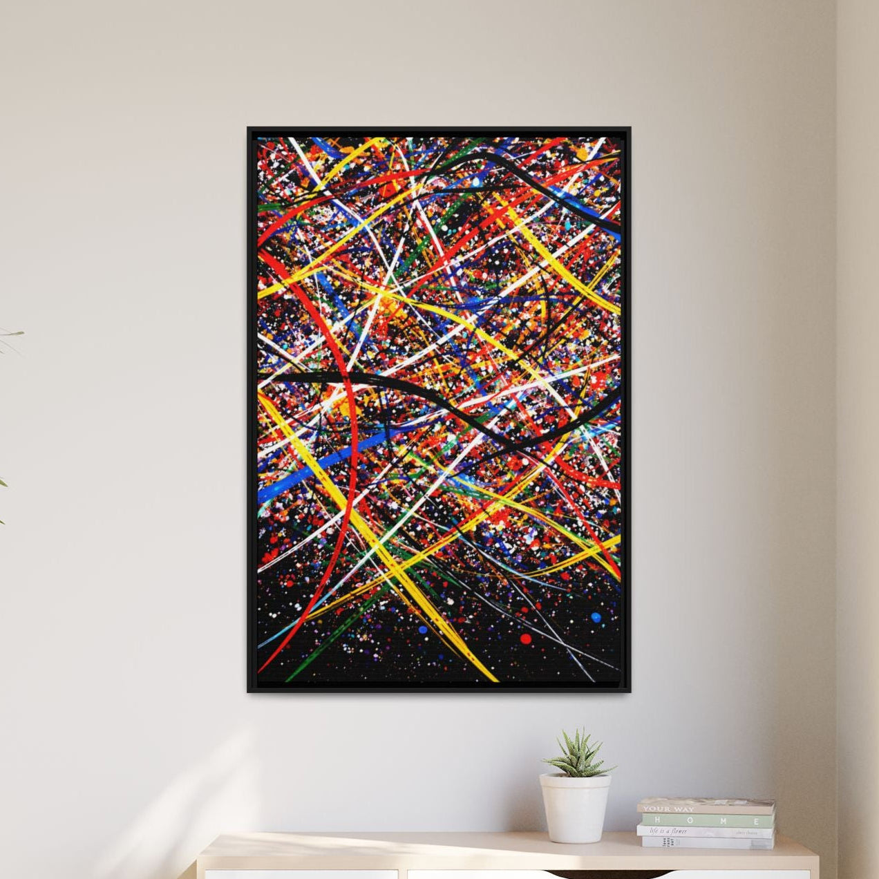 Colorful abstract painting. Midnight Energy Abstract Expressionist Art