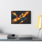 Abstract Cosmic Flames Canvas | Abstract Matte Canvas Wall Art | Modern Luxury Wall Decor