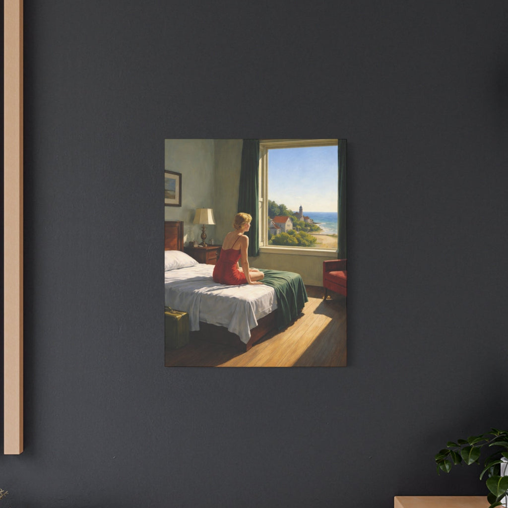 Solitary woman in a sunlit room | Homage to Edward Hopper.