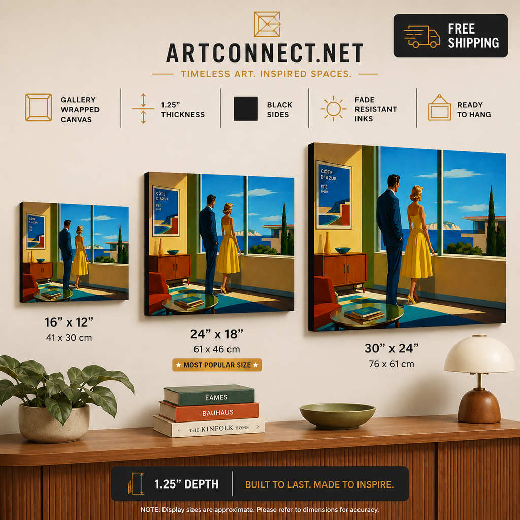 ArtConnect.net size chart for Cote Dazur painting